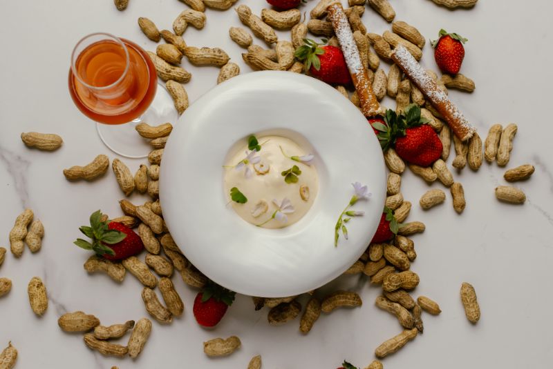 Feuille Dish_Strawberry - Peanut - Sake_A50BR25-51-100